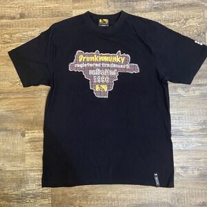 Drunknmunky Shirt Men's L Graphic RARE  1996 Vintage Y2K Urban Skater Logo Urban